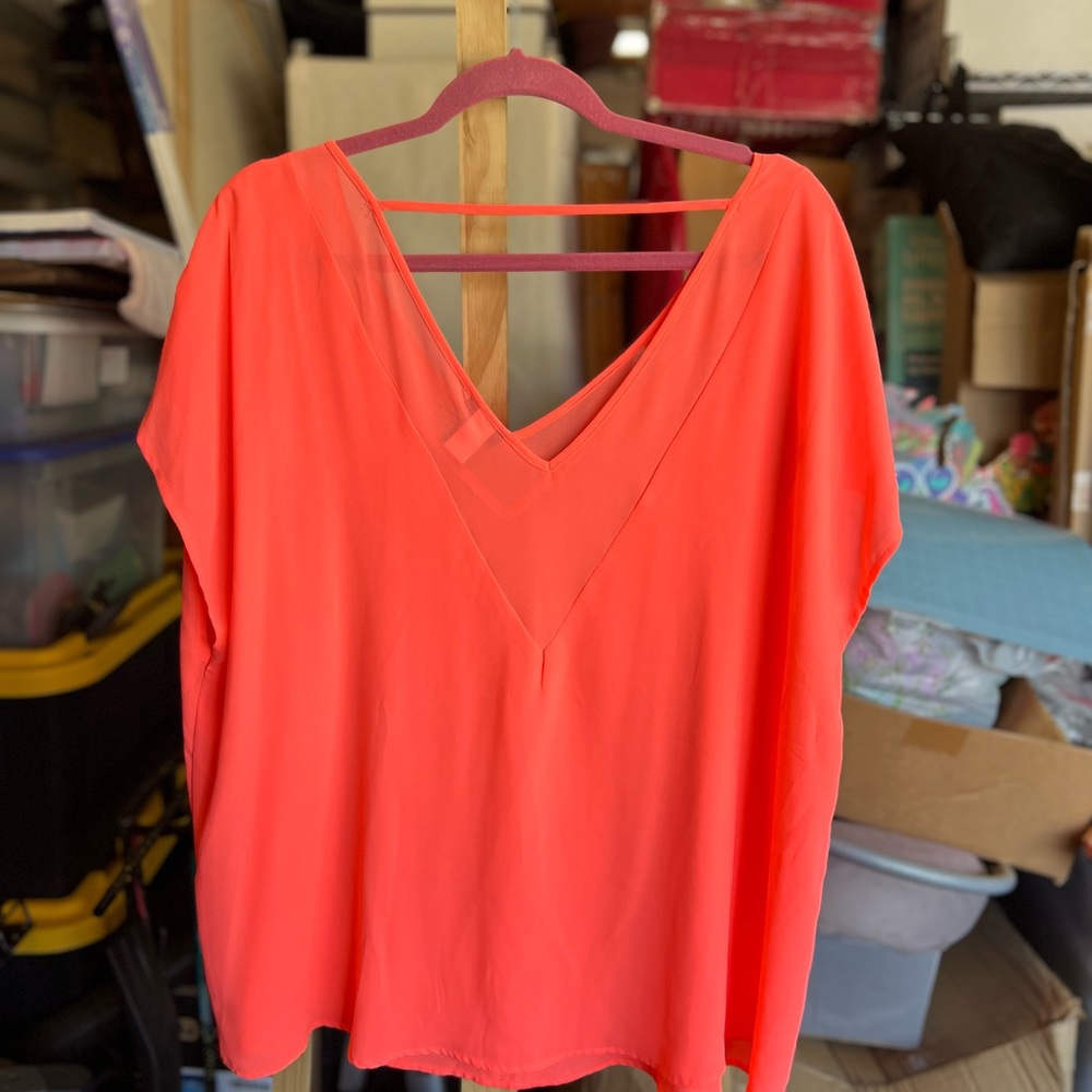 Vibrant Coral Women's Top